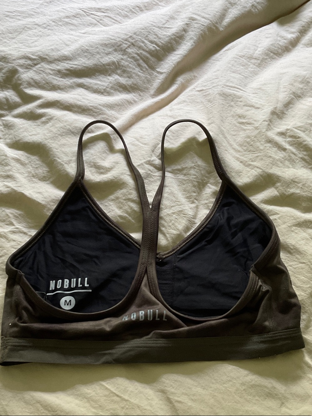 NOBULL Black and Brown Racerback Sports Bra
